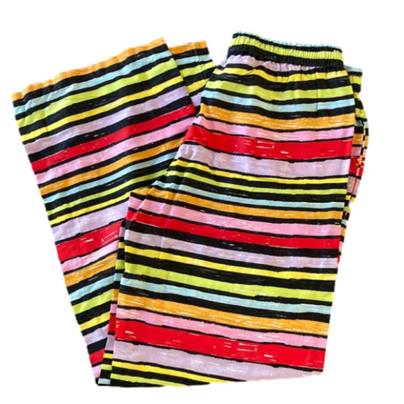 NWT Nordstrom BP. Colorful Striped Relax Wide Leg Pants Sz S Women - Picture 1 of 4